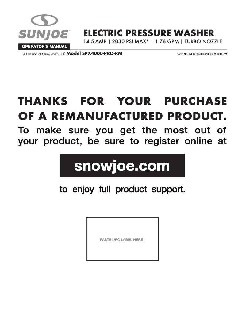 Imagen de la primera página del manual del dispositivo SPX4000-PRO-RM