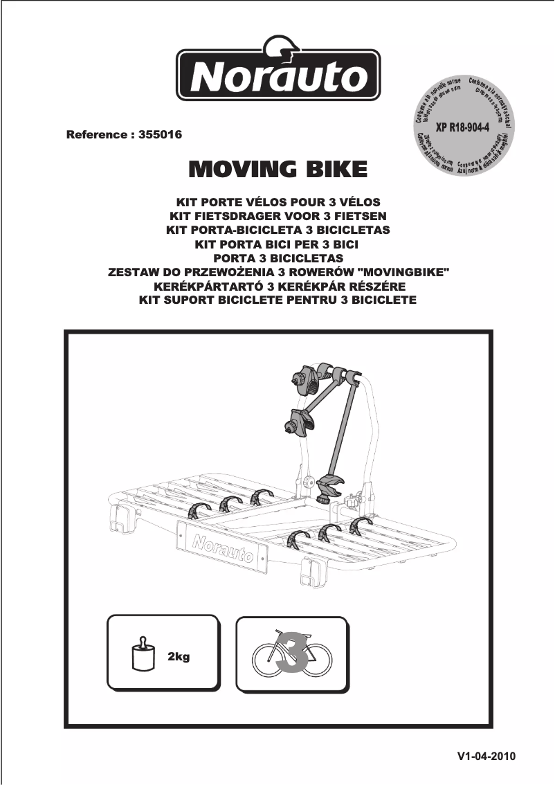 Página 1 del manual Manual de usuario Norauto Moving Bike