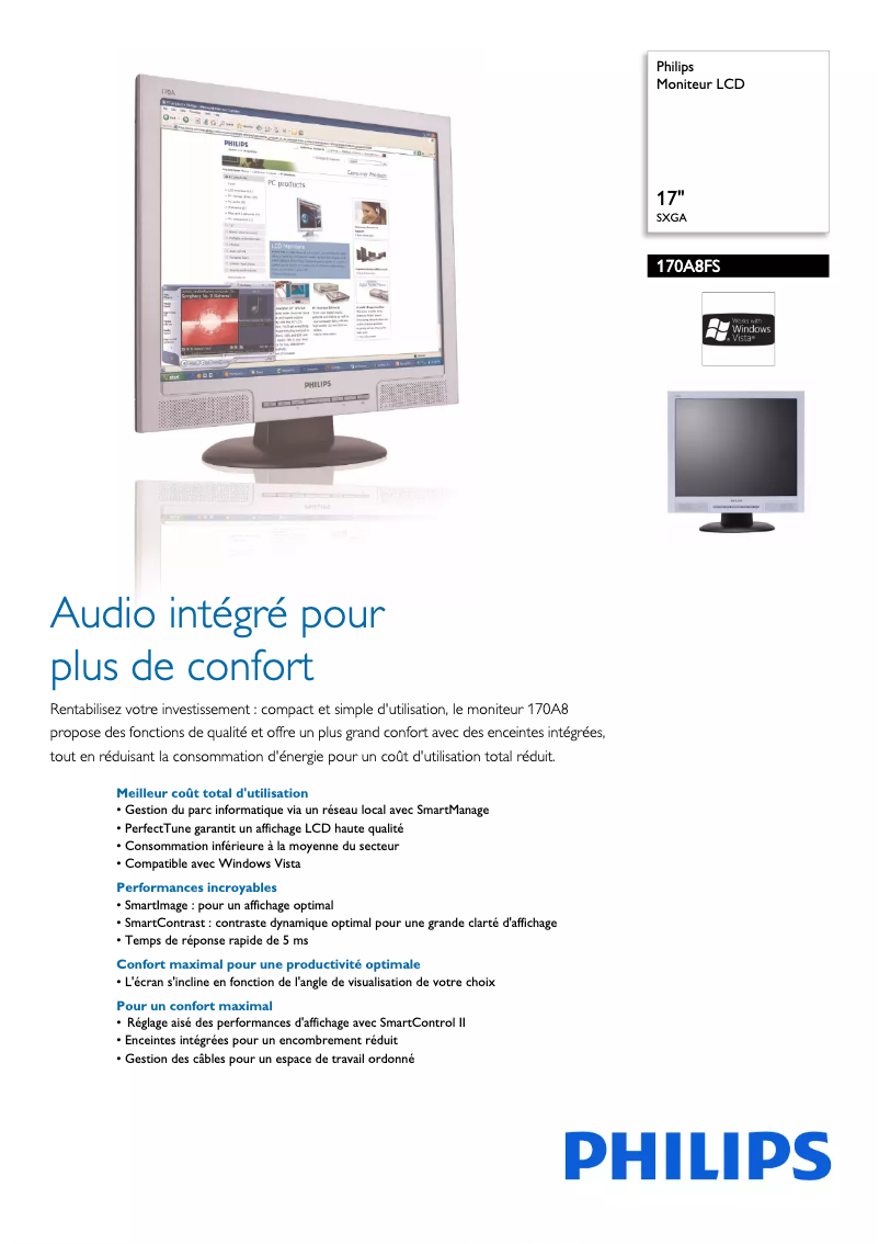 Imagen de la primera página del manual del dispositivo 170A8FS
