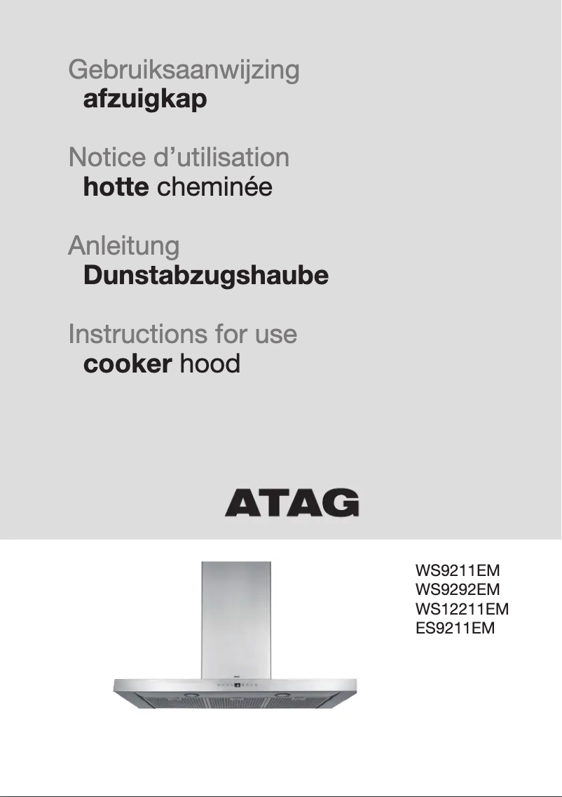 Página 1 del manual Manual de usuario Atag WS12211EM