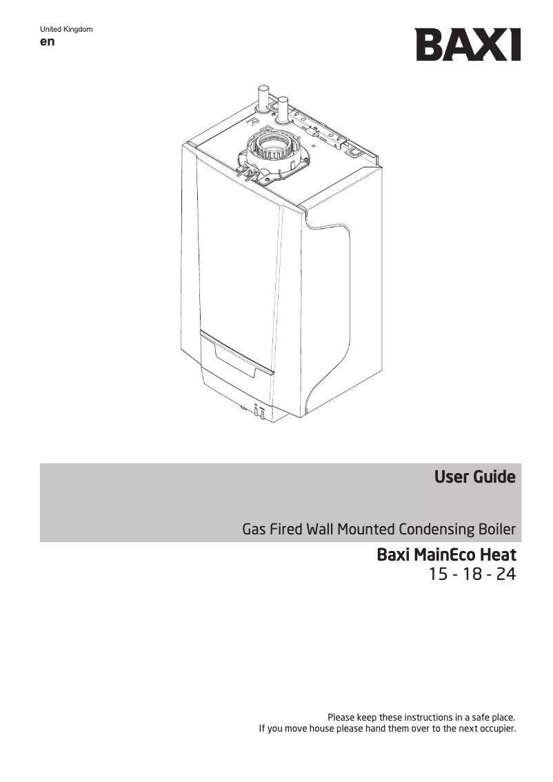 Imagen de la primera página del manual del dispositivo MainEco Heat 24