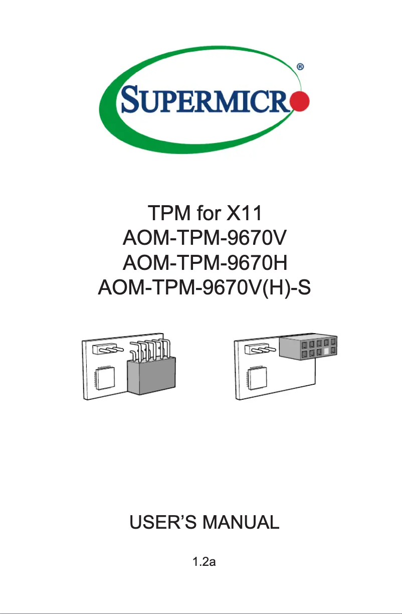 Página 1 del manual Manual de usuario Supermicro AOM-TPM-9670H-S-O