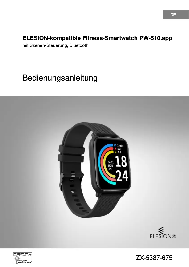 Imagen de la primera página del manual del dispositivo PW-510.app