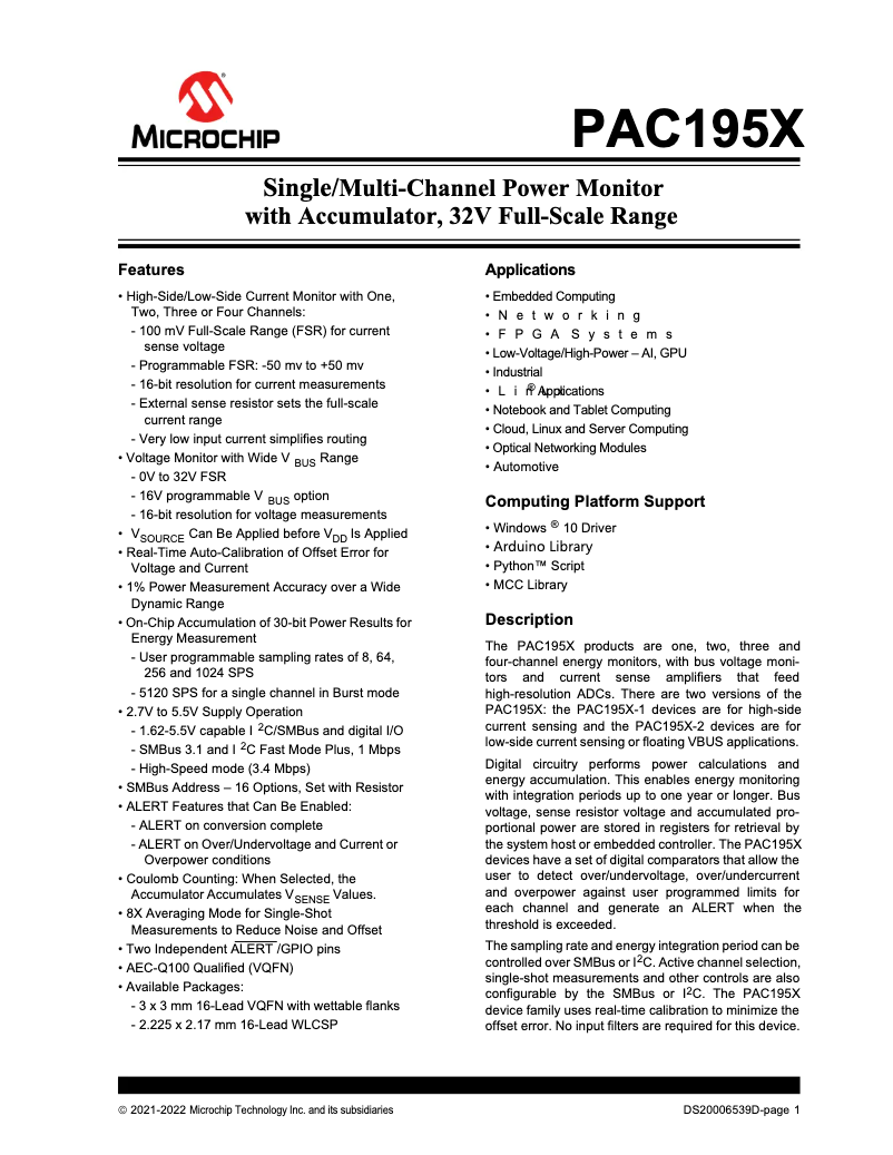 Imagen de la primera página del manual del dispositivo PAC1953