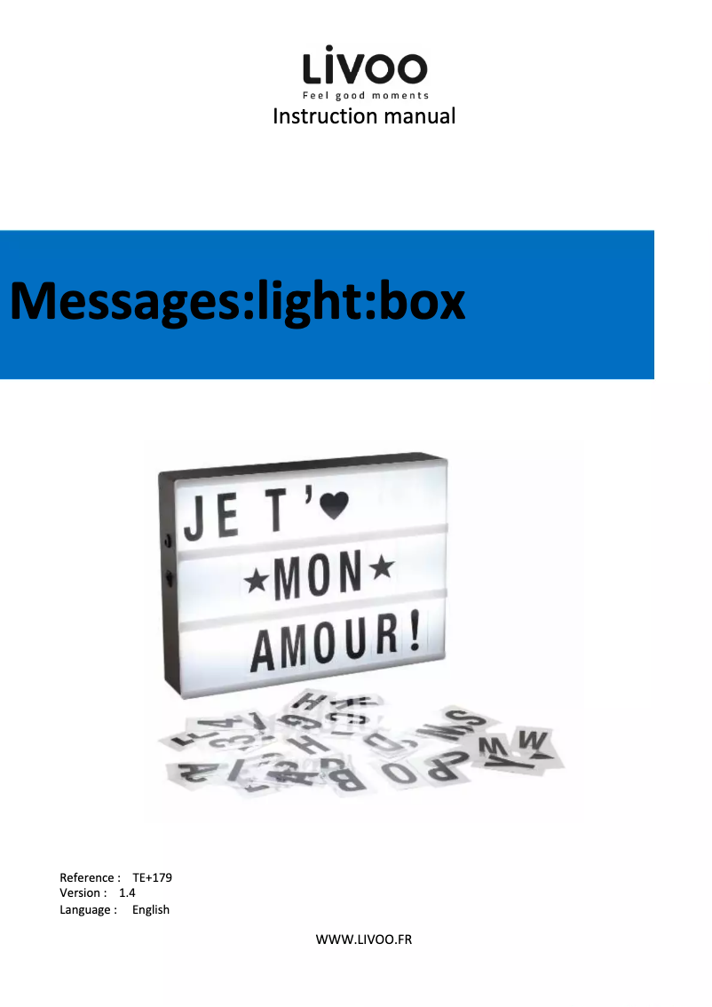 Imagen de la primera página del manual del dispositivo TEA179