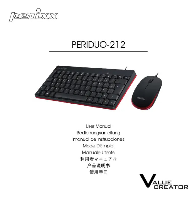 Página 1 del manual Manual de usuario Perixx PERIDUO-212