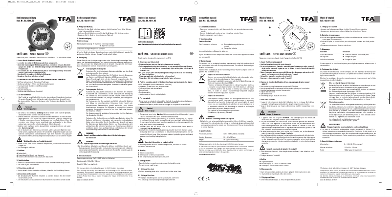 Página nº 1 - Manual de usuario TFA TATÜ-TATA 60.1011.05