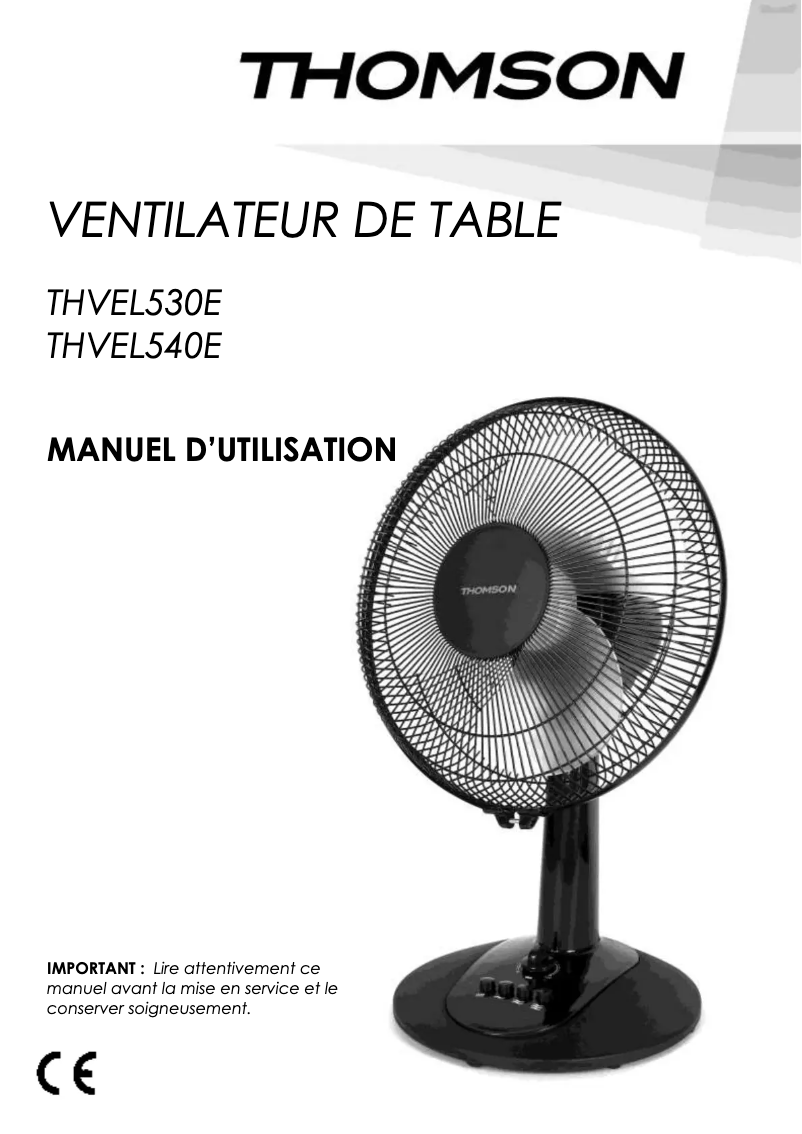 Imagen de la primera página del manual del dispositivo THVEL530E