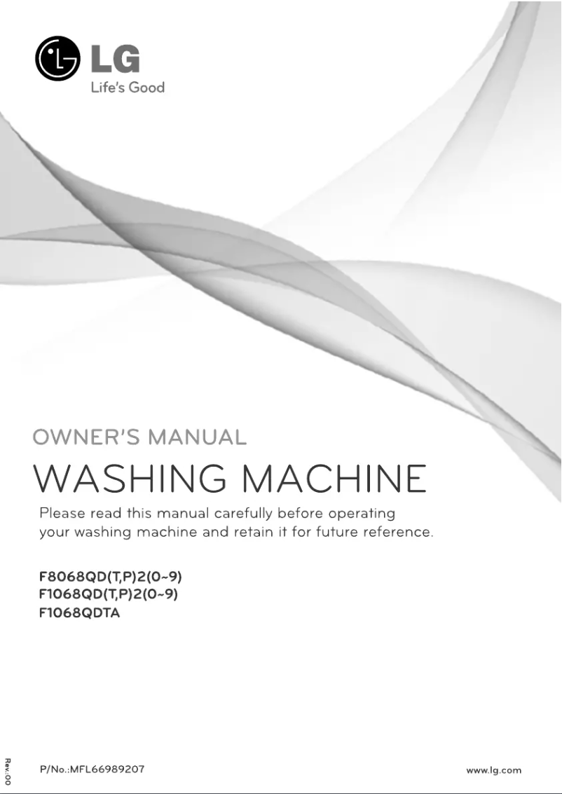 Página nº 1 - Manual de usuario LG F1068QDTA
