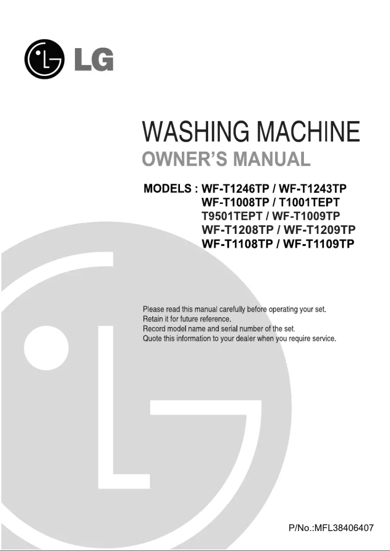 Página 1 del manual Manual de usuario LG WF-T1108TP