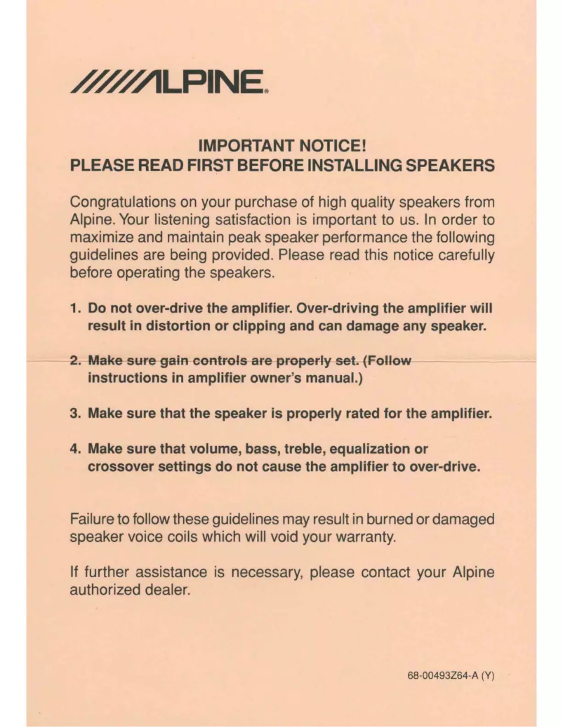 Página 1 del manual Manual de usuario Alpine SPE-6000