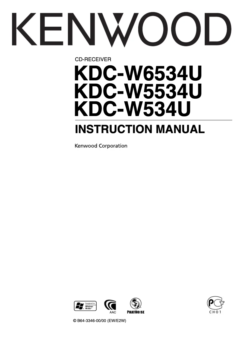 Imagen de la primera página del manual del dispositivo KDC-W6534U