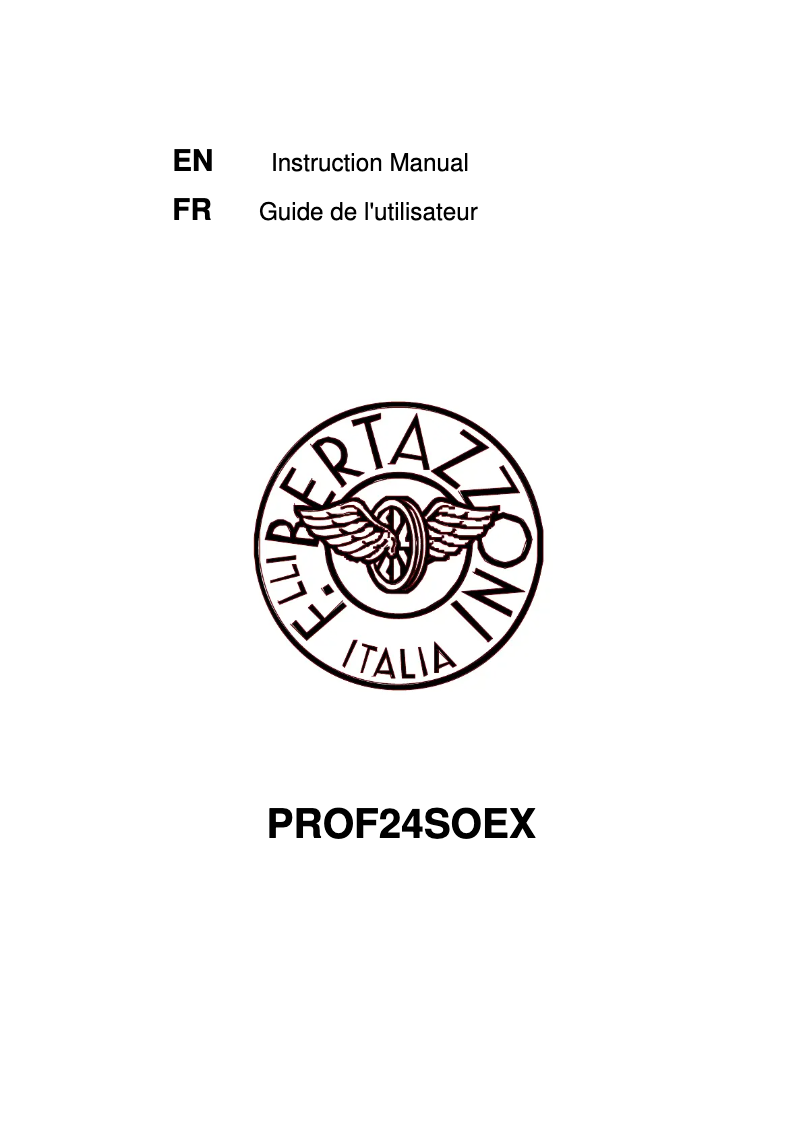 Imagen de la primera página del manual del dispositivo PROF24SOEX