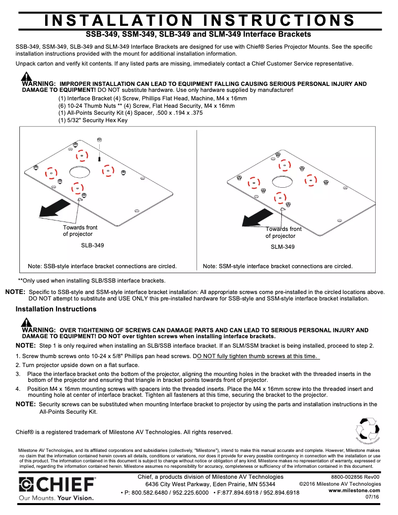 Imagen de la primera página del manual del dispositivo SSB349