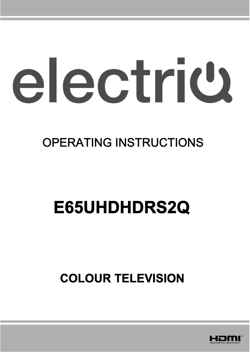 Página 1 del manual Manual de usuario ElectriQ E65UHDHDRS2Q