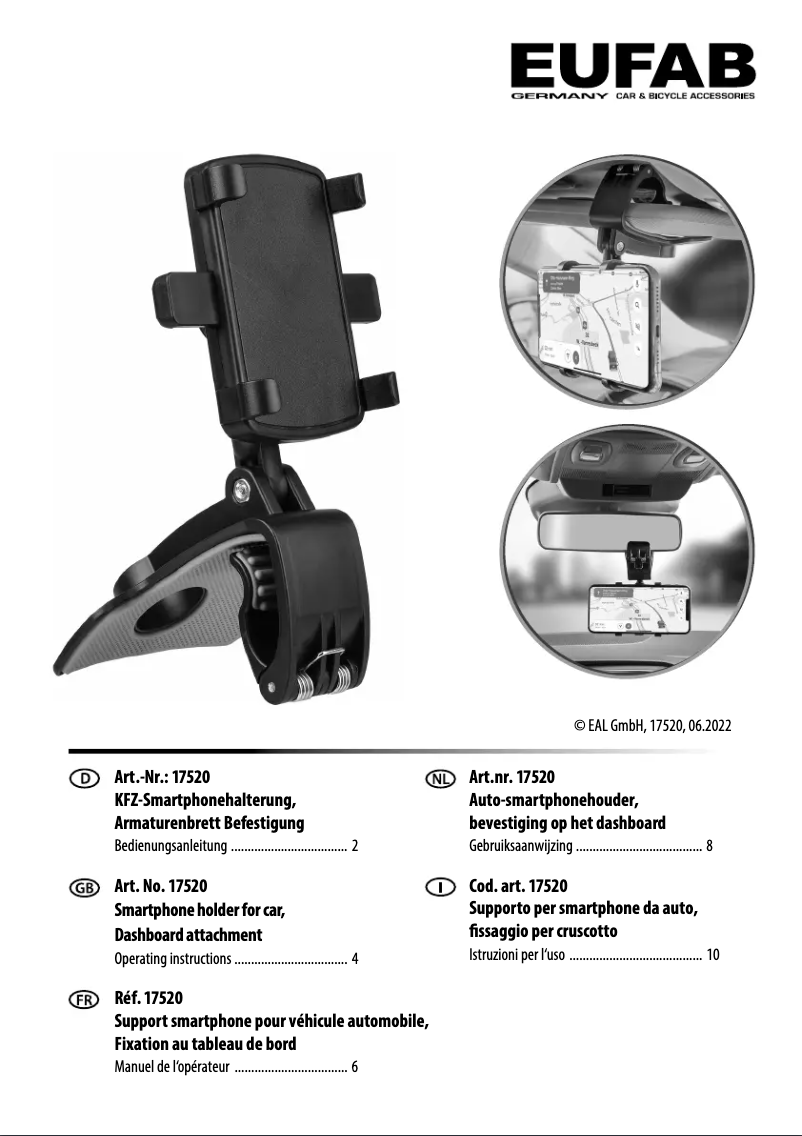 Imagen de la primera página del manual del dispositivo 17520