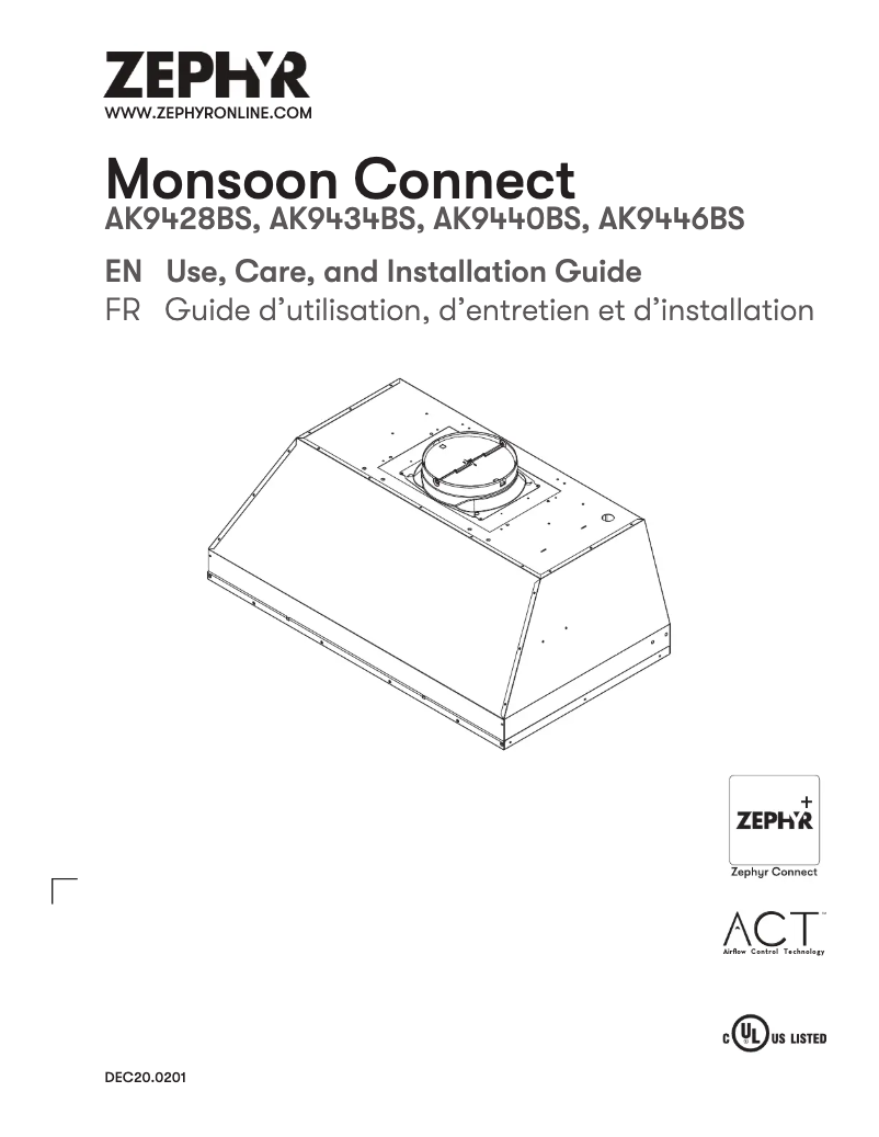 Imagen de la primera página del manual del dispositivo Monsoon Connect AK9440BS