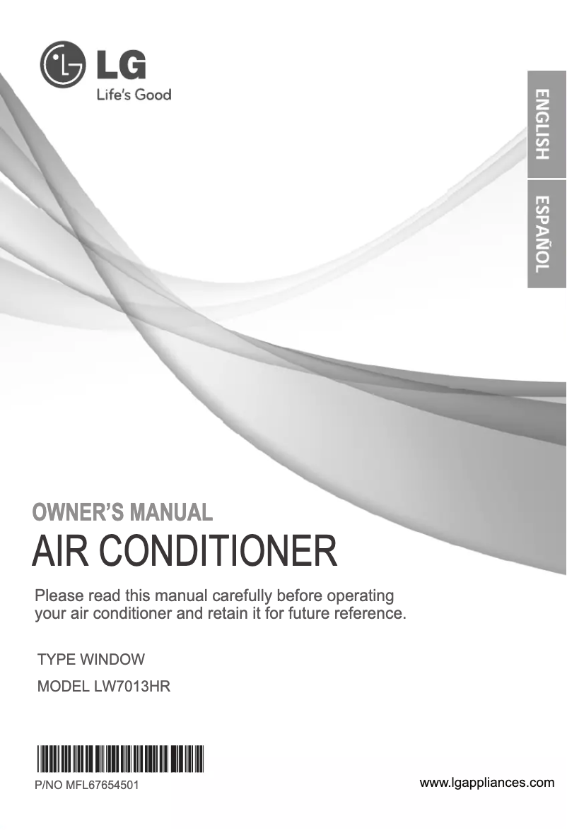 Imagen de la primera página del manual del dispositivo LW7013HR