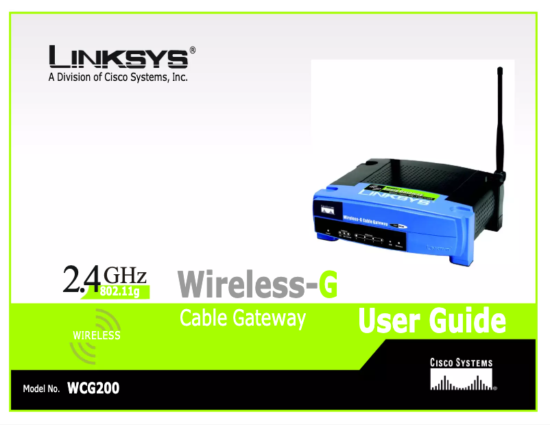 Página nº 1 - Manual de usuario Linksys WCG200