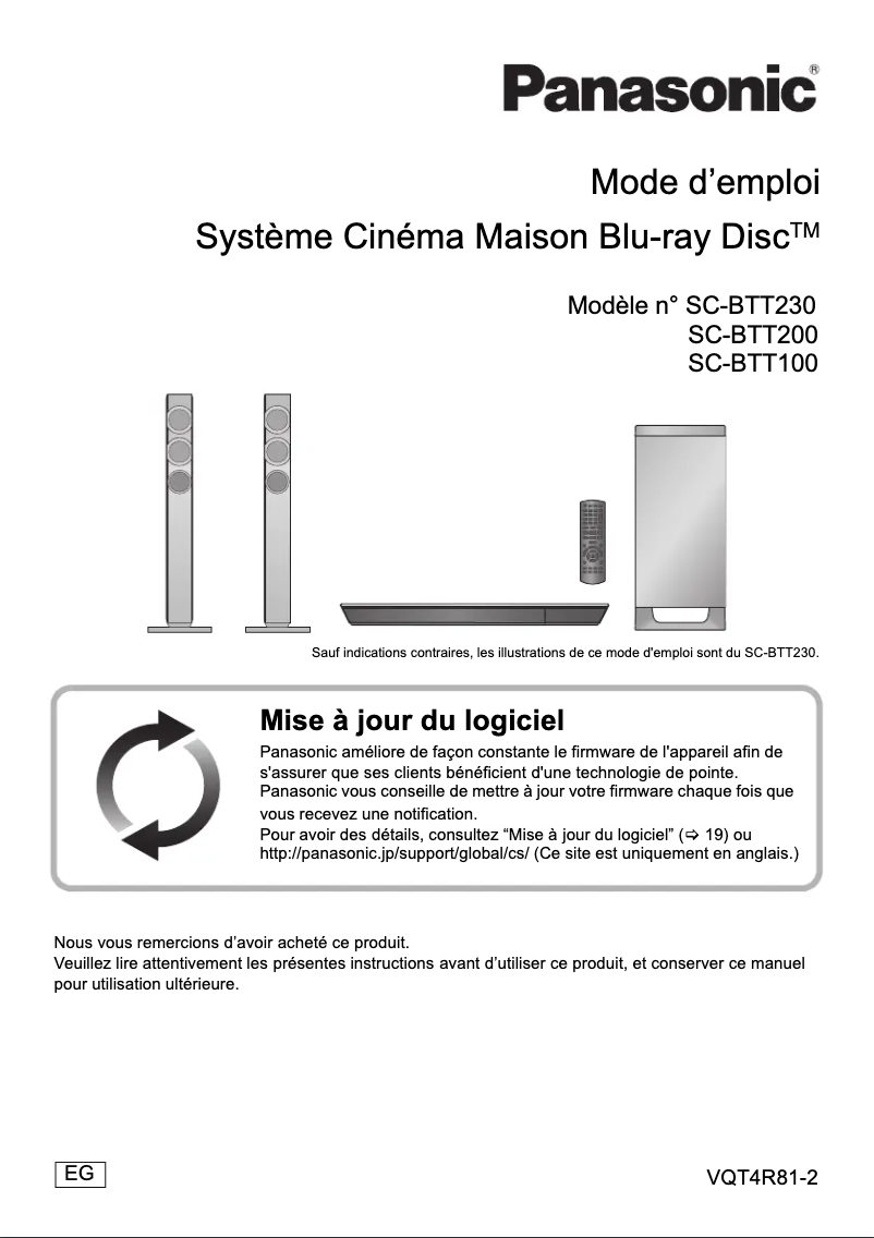 Página nº 1 - Manual de usuario Panasonic SC-BTT200