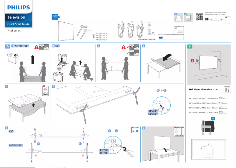 Imagen de la primera página del manual del dispositivo 55PUD7428