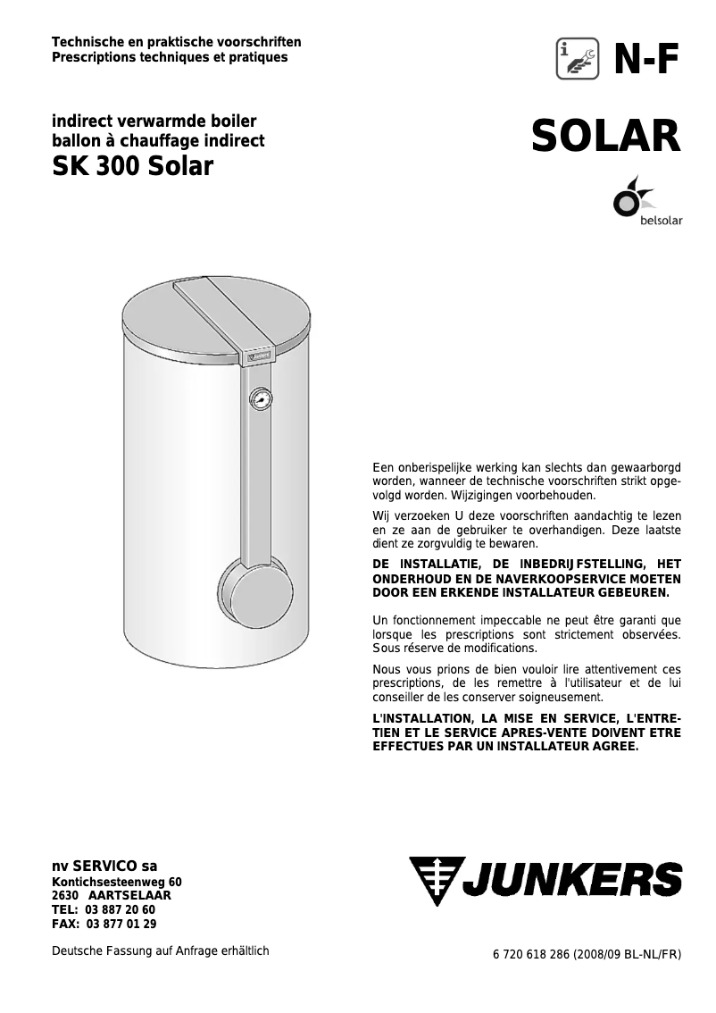 Imagen de la primera página del manual del dispositivo SK 300 Solar