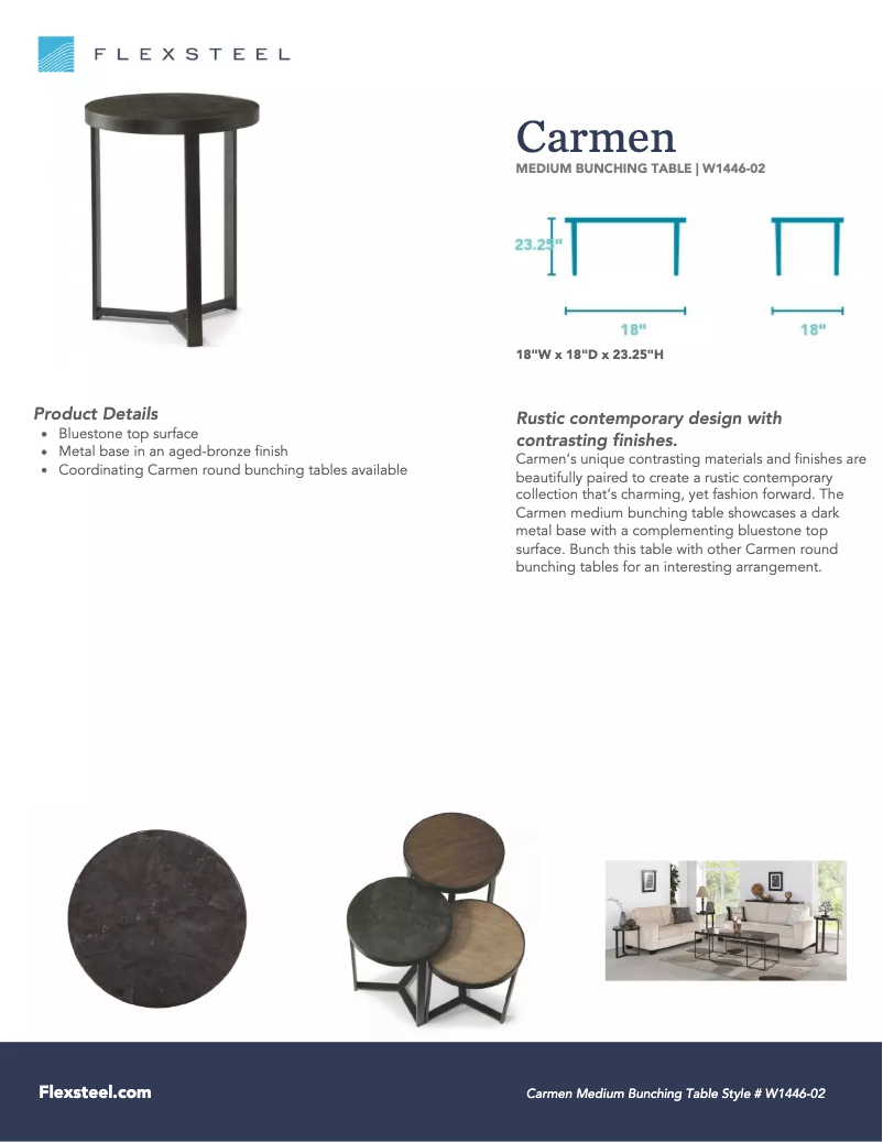 Página 1 del manual Manual de usuario Flexsteel Carmen MW1446-02