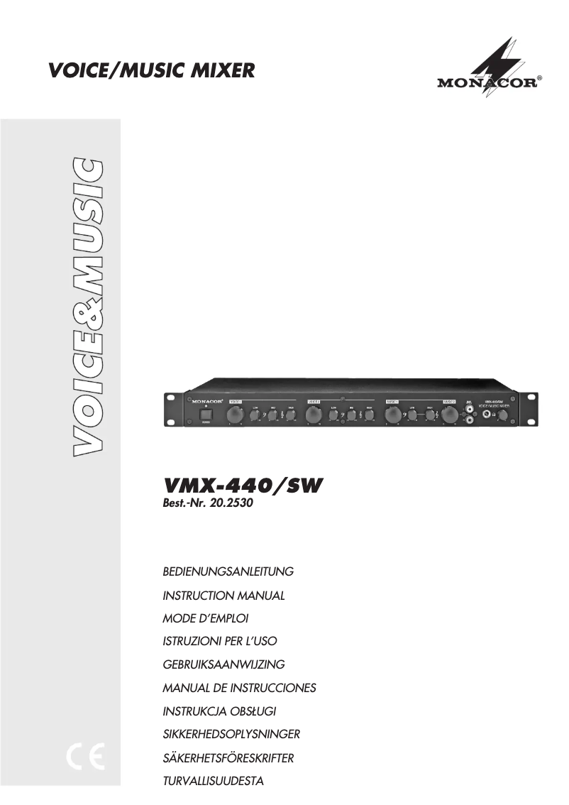 Imagen de la primera página del manual del dispositivo VMX-440