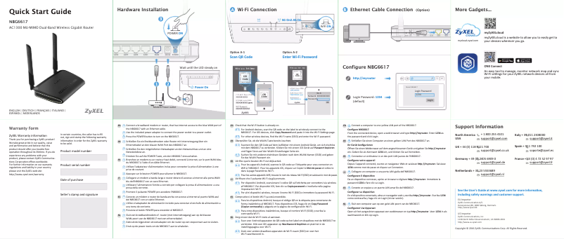 Página 1 del manual Manual de usuario ZyXEL NBG6617