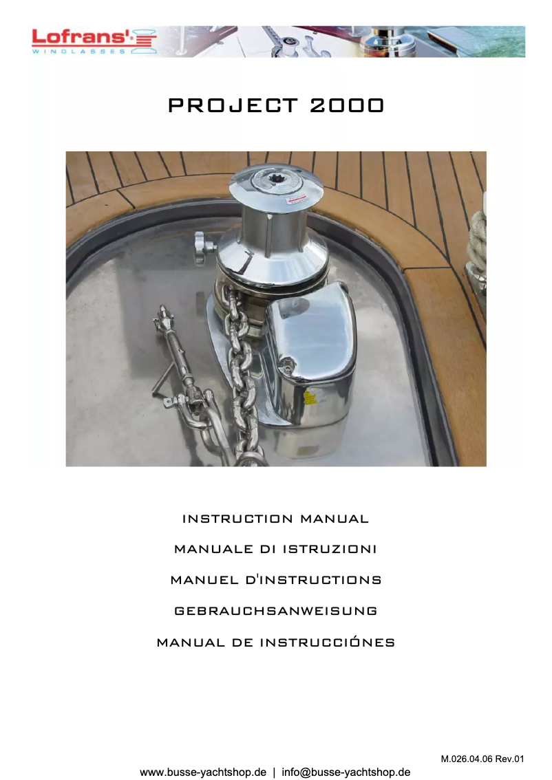 Imagen de la primera página del manual del dispositivo Project 2000