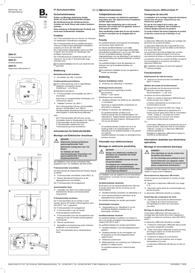 Página 1 del manual Manual de usuario Berker 284401