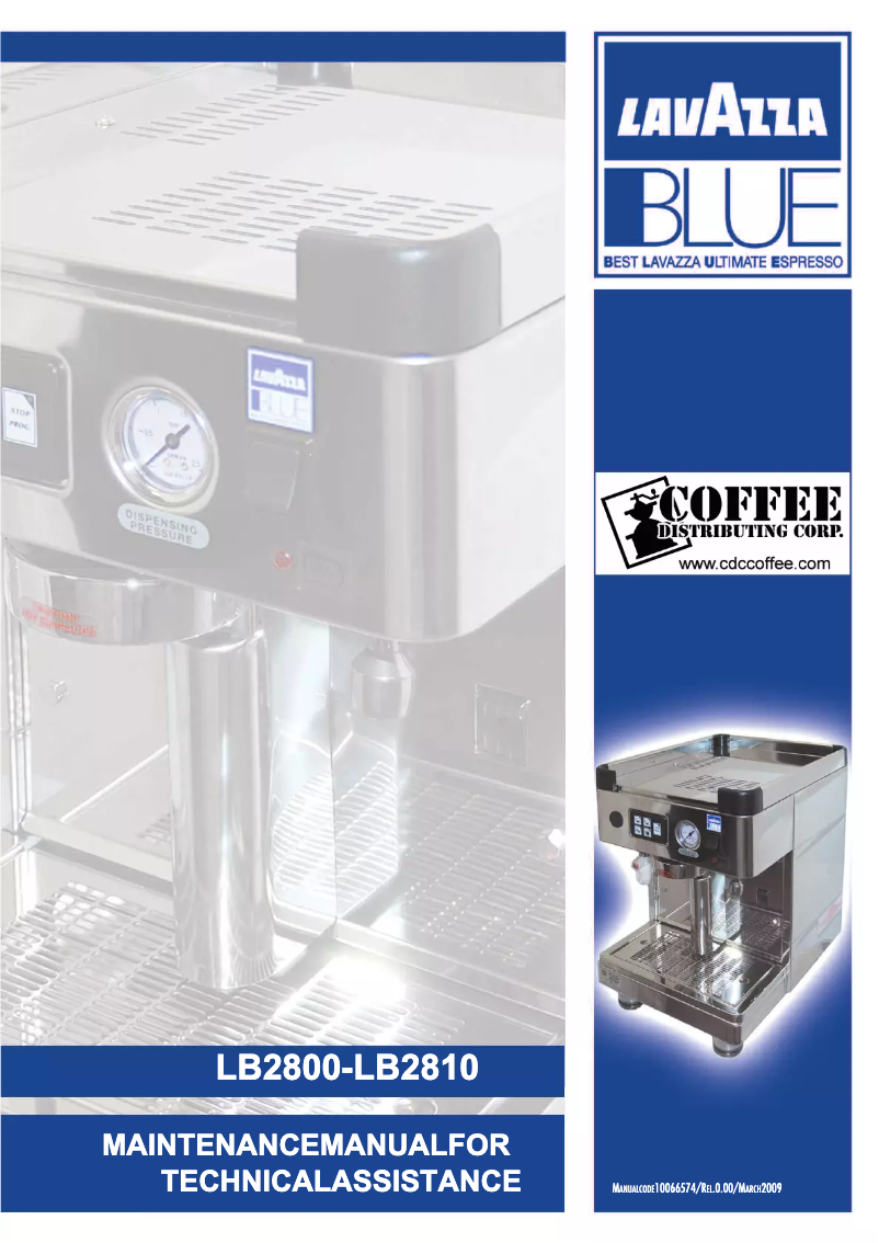 Página 1 del manual Manual de usuario Lavazza LB 2810