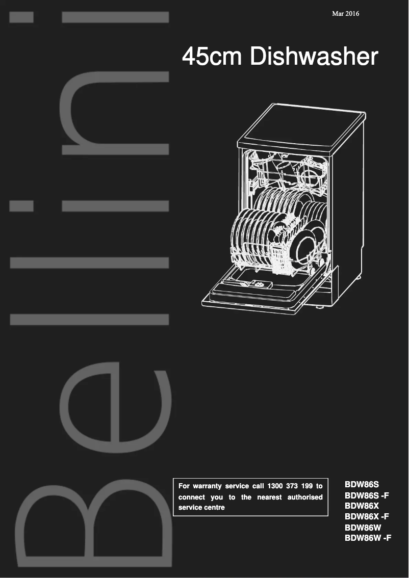 Página 1 del manual Manual de usuario Bellini BDW86S-F