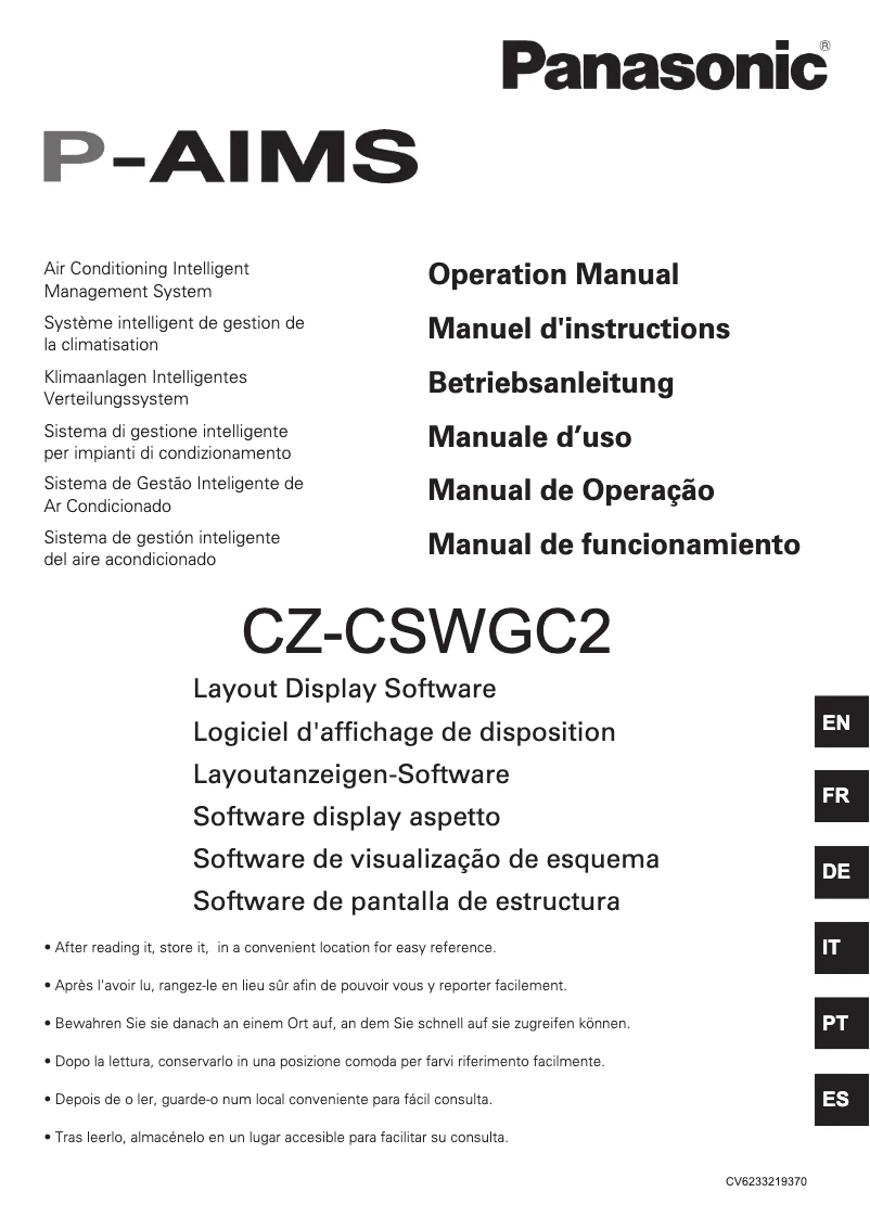 Página 1 del manual Manual de usuario Panasonic CZ-CSWGC2