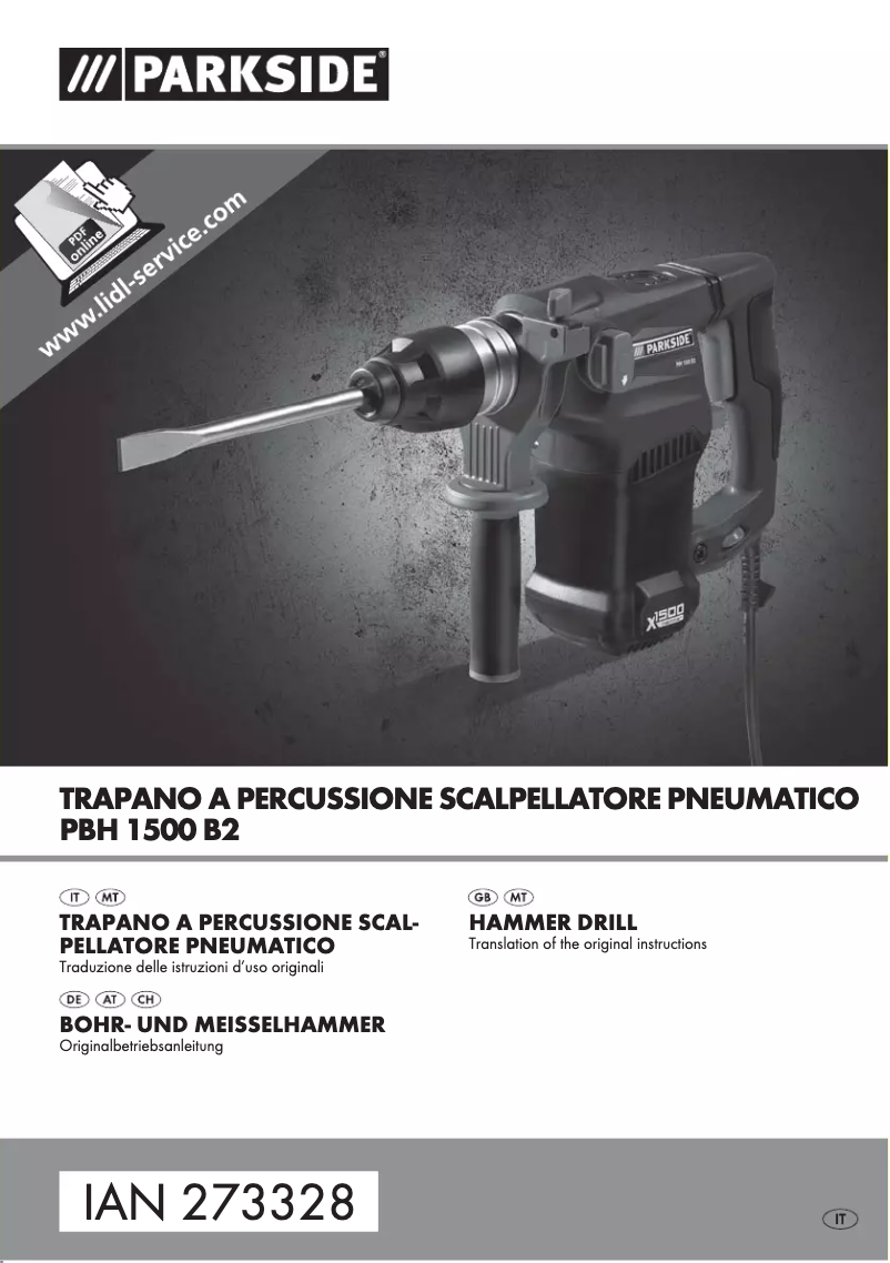 Imagen de la primera página del manual del dispositivo PBH 1500 B2