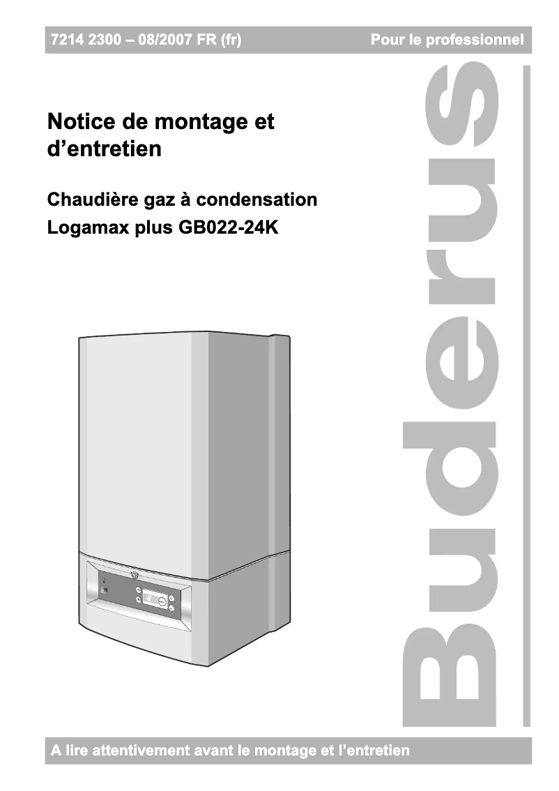 Imagen de la primera página del manual del dispositivo Logamax plus GB022-24K