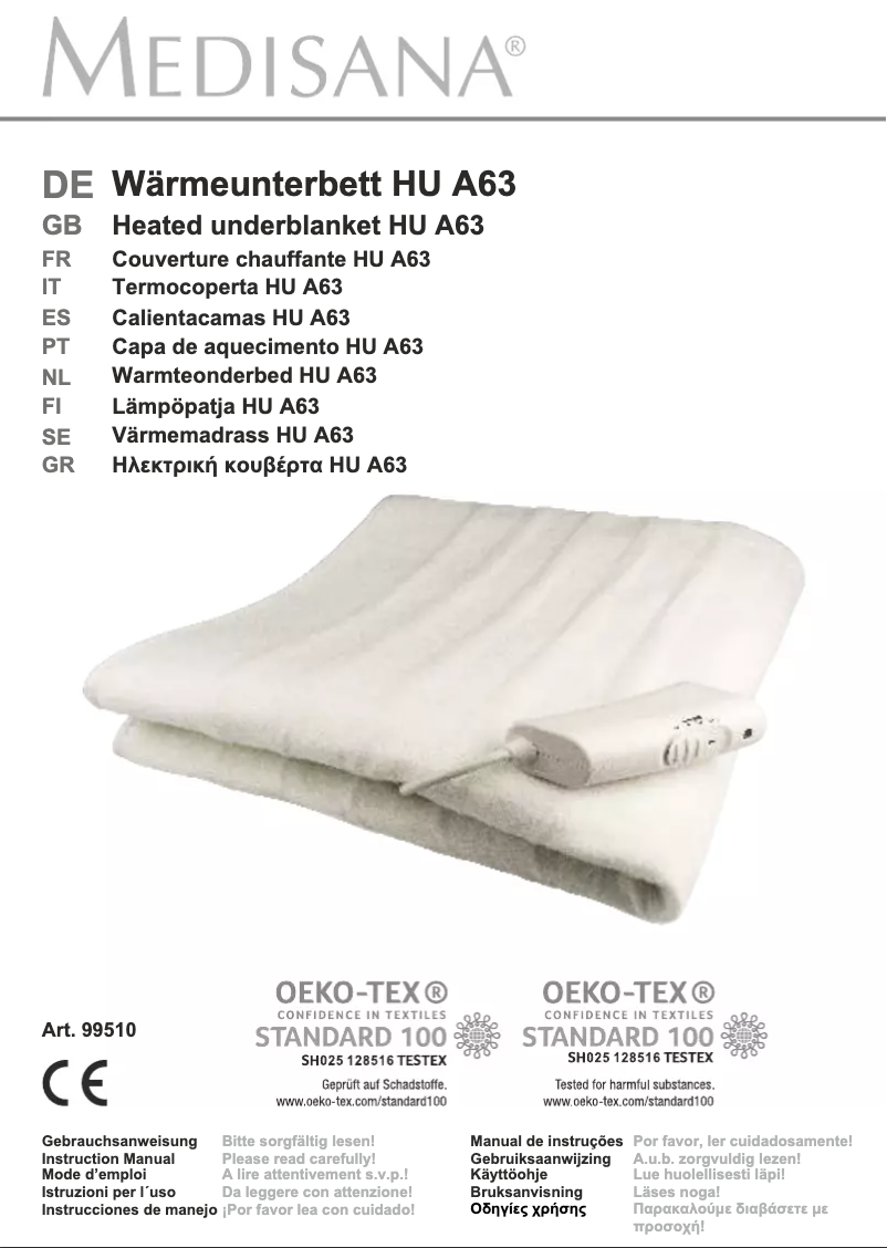 Página 1 del manual Manual de usuario Medisana HU A63