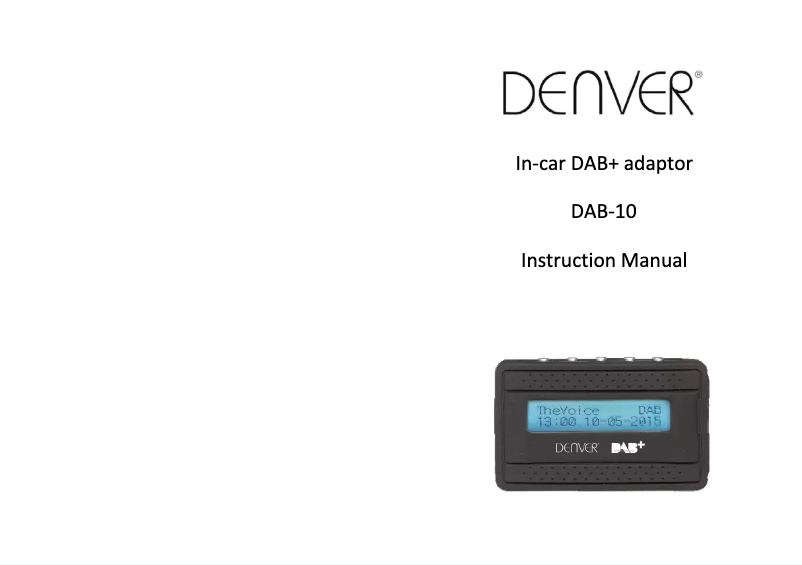 Imagen de la primera página del manual del dispositivo DAB-10