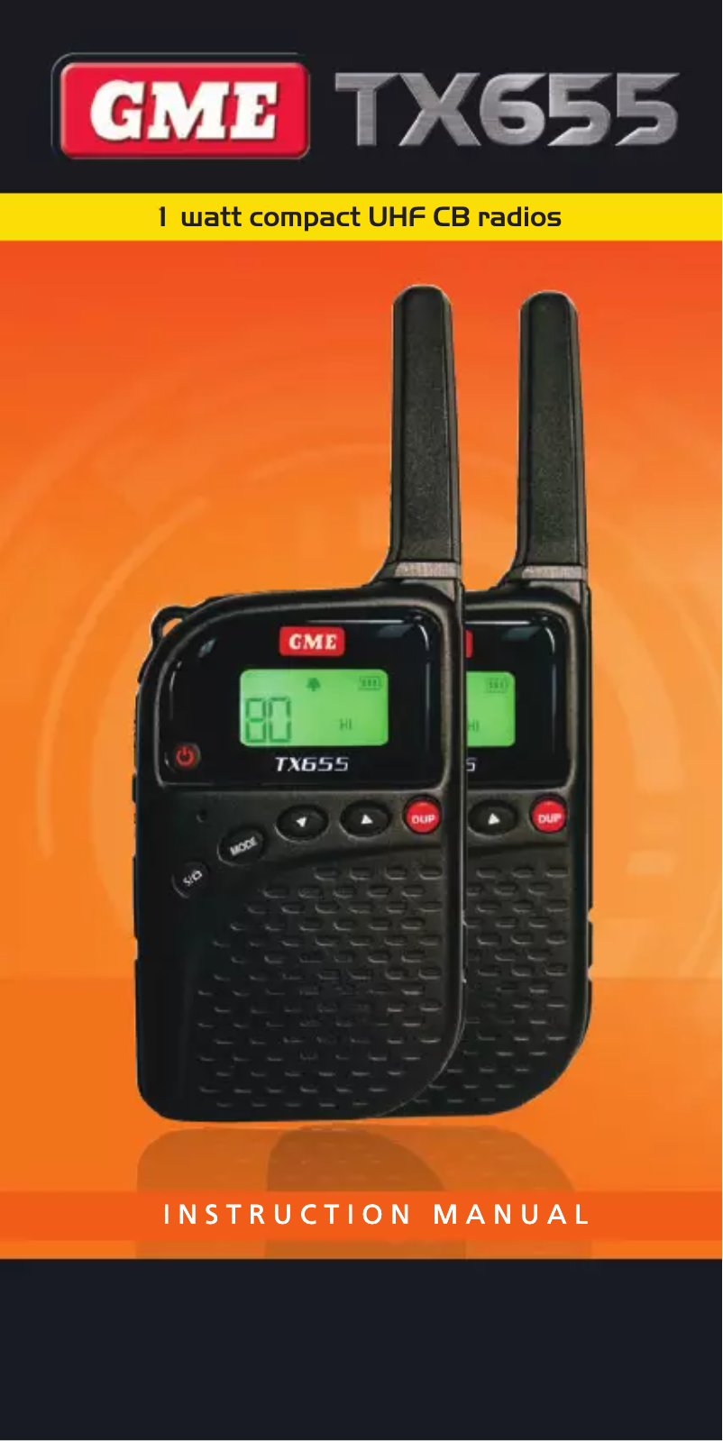 Página 1 del manual Manual de usuario GME TX655