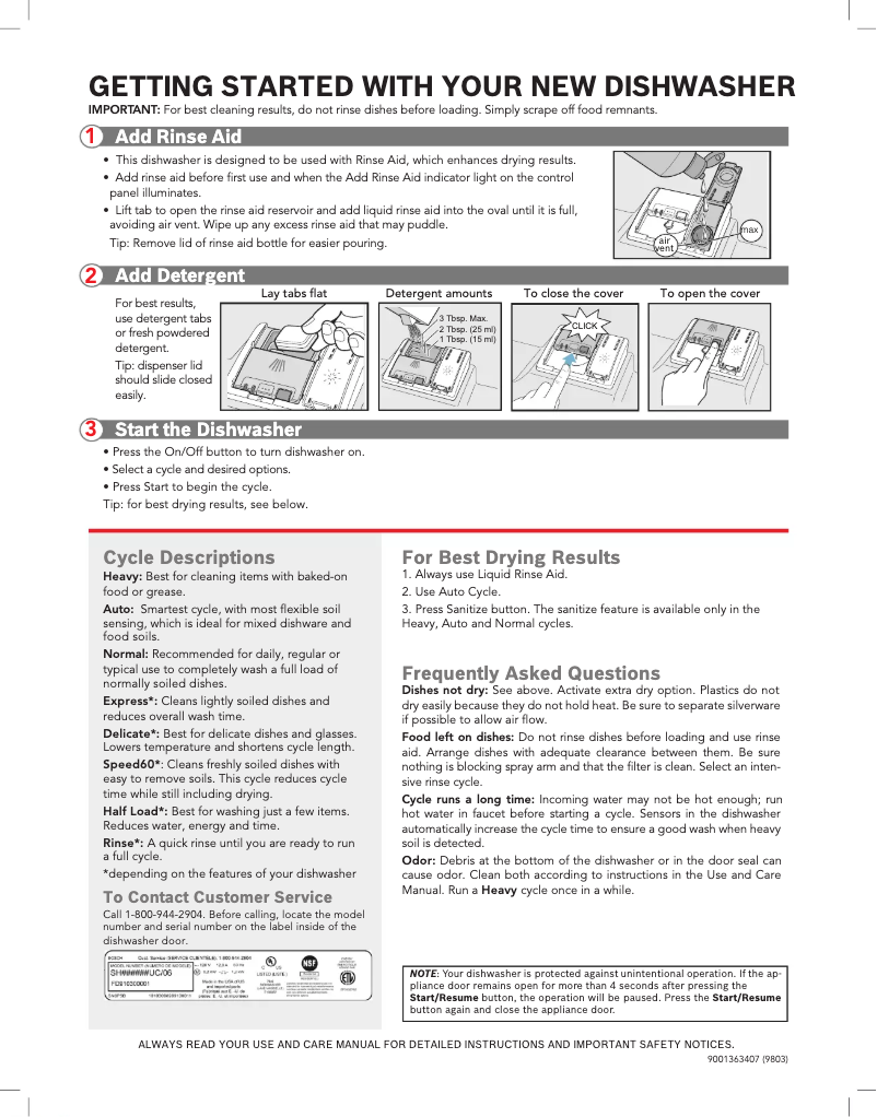 Imagen de la primera página del manual del dispositivo SHX84AYD5N