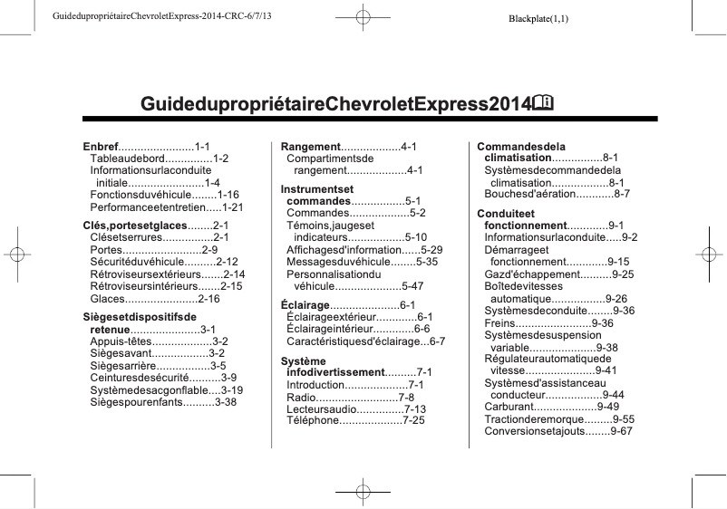 Imagen de la primera página del manual del dispositivo Express (2014)