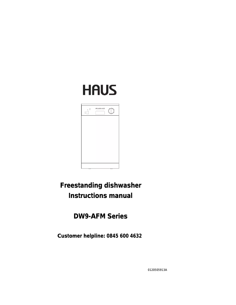 Página 1 del manual Manual de usuario Haus DW9-AFM