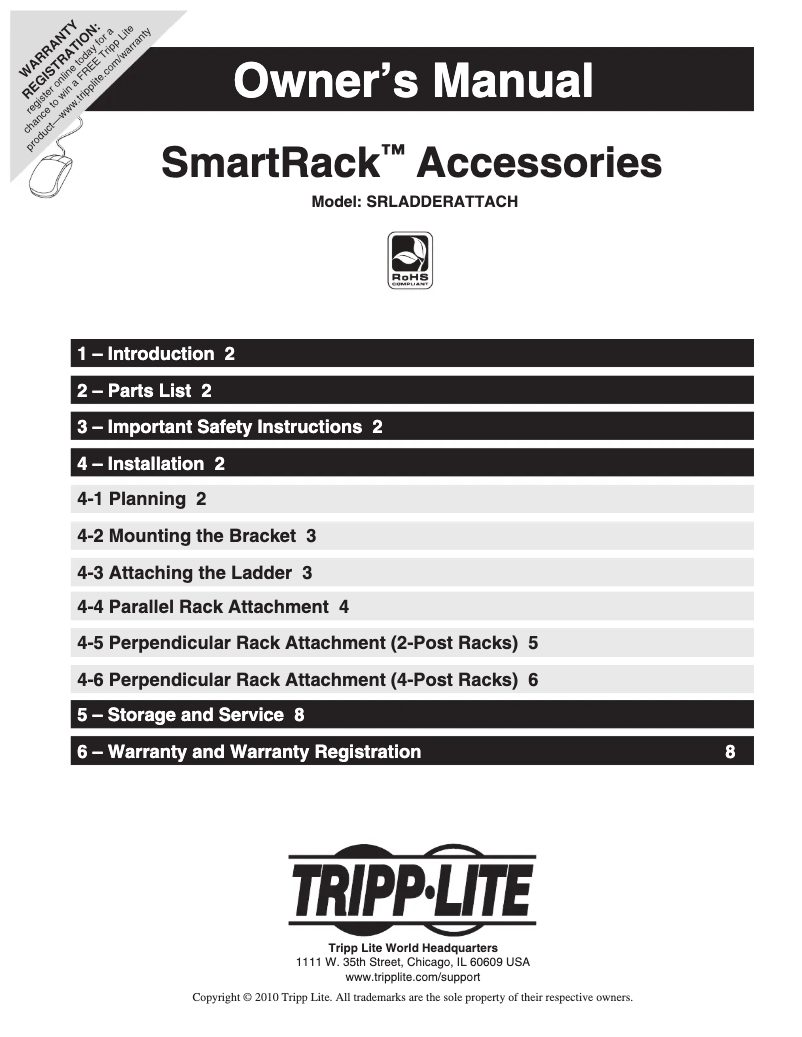 Imagen de la primera página del manual del dispositivo SRLADDERATTACH