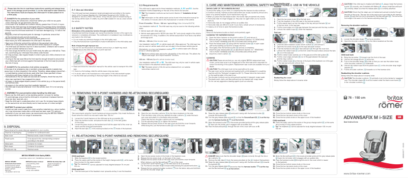 Imagen de la primera página del manual del dispositivo Advansafix M i-Size