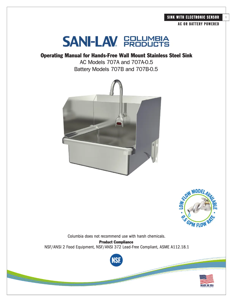 Imagen de la primera página del manual del dispositivo 707B