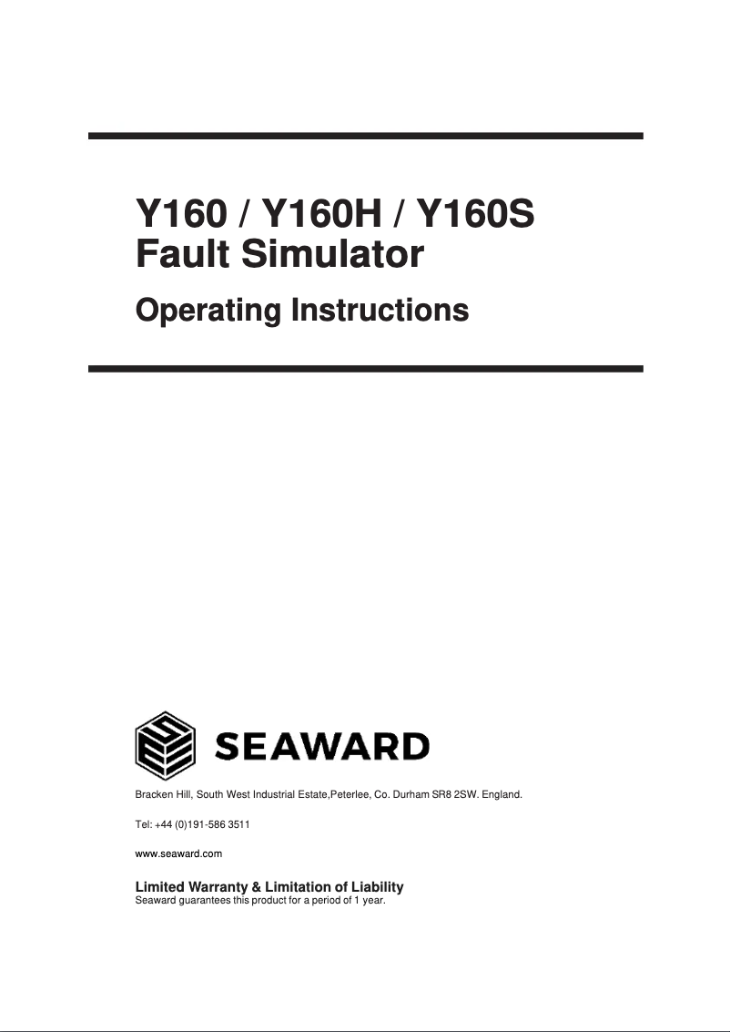 Imagen de la primera página del manual del dispositivo Y160