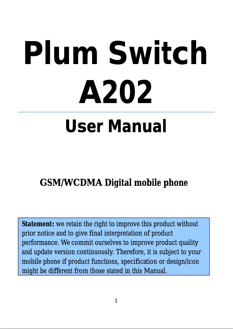 Imagen de la primera página del manual del dispositivo Switch A202