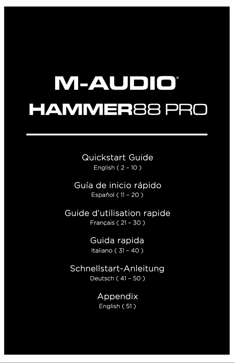 Imagen de la primera página del manual del dispositivo Hammer 88 Pro