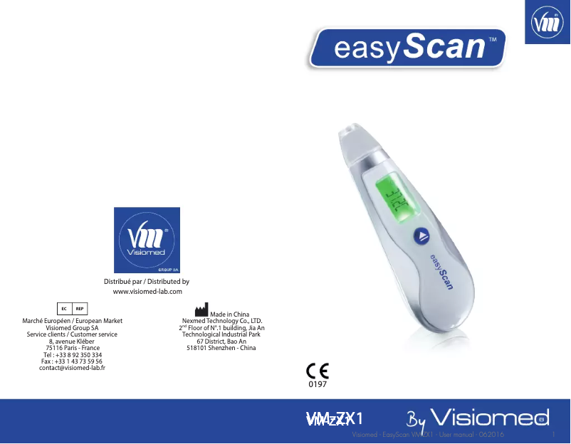 Página 1 del manual Manual de usuario Visiomed easyScan VM-ZX1