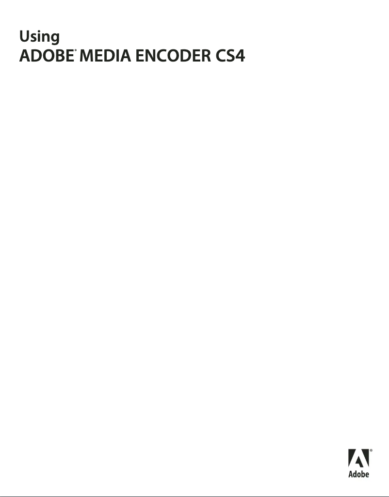 Imagen de la primera página del manual del dispositivo Media Encoder CS4